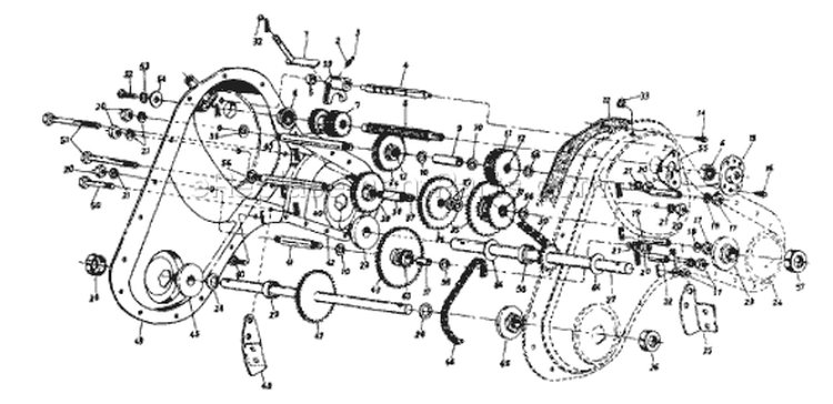 Page C Diagram and Parts List for 216-447-701 1996 Yard Man Tiller